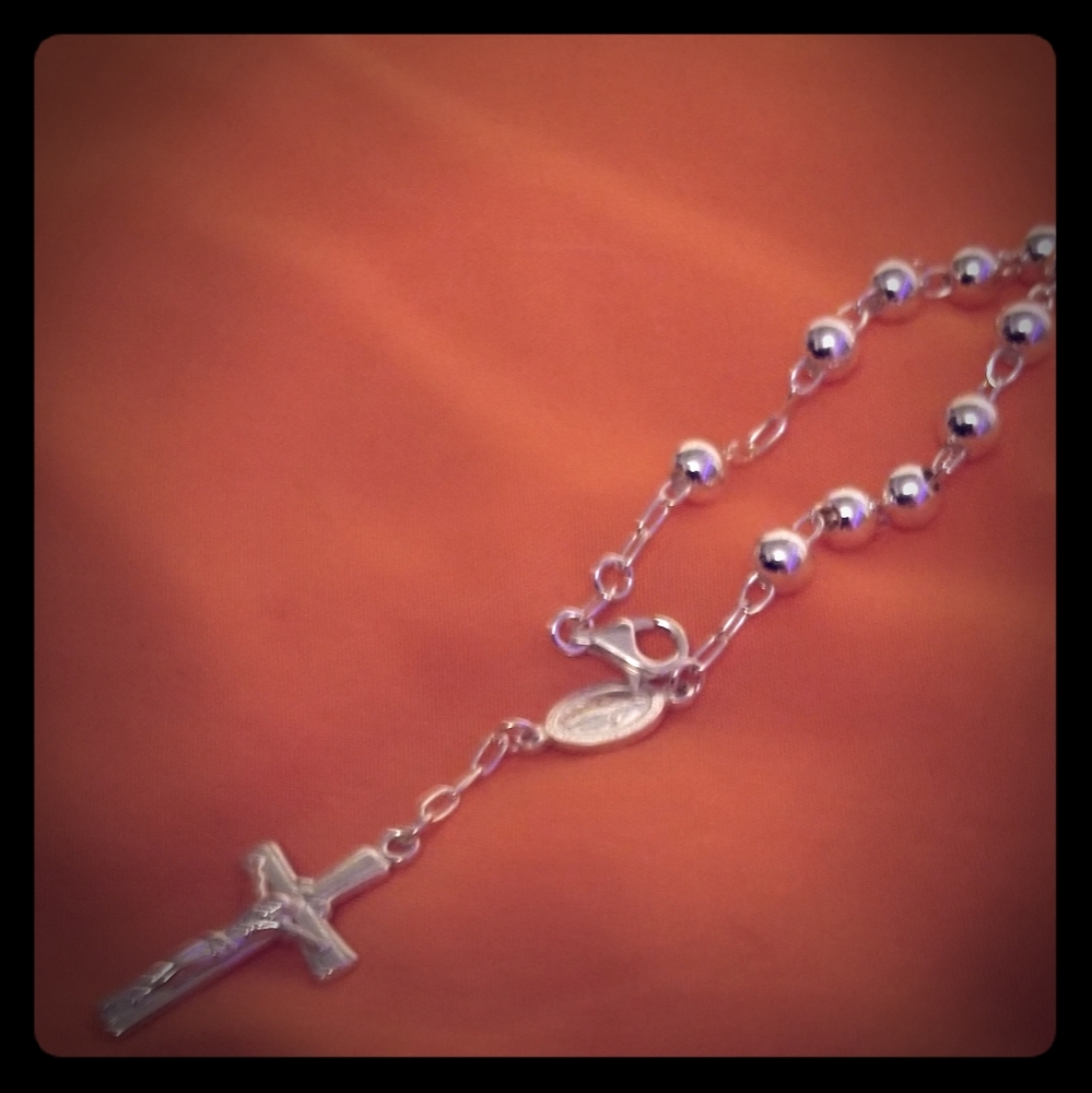 Rosary Bracelet Sterling Silver